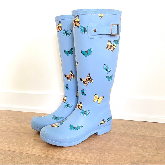 butterfly rain boots